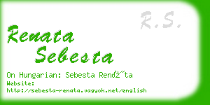 renata sebesta business card